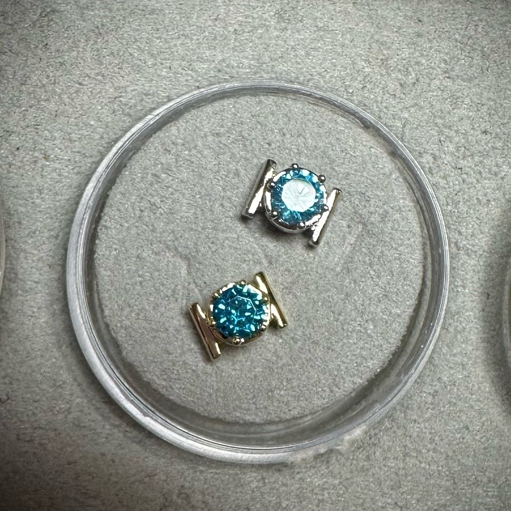 EP Jewelry Bracelet or Necklace Blue Stone Charm